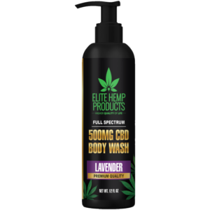 Elite Hemp CBD Lavender Body Wash with essential oil, offering calming and nourishing benefits for radiant, healthy skin.