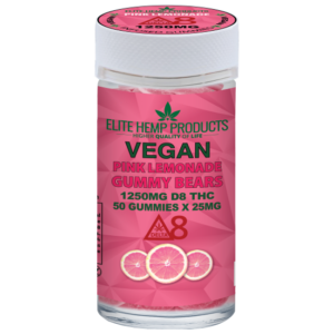 Delta 8 Vegan Gummies 1250mg Pink Lemonade