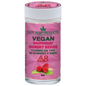Delta 8 Vegan Gummies 1250mg Raspberry